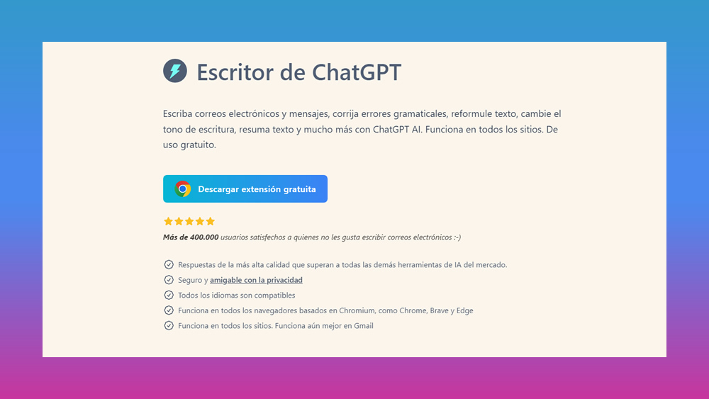 ChatGPT Writer: Una Herramienta para Correos Electrónicos y Mensajes
